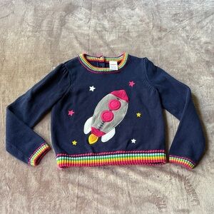 Gymboree Navy Sweater with Rocket Design